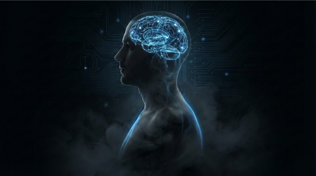 Ilustração representando a ansiedade de performance e o excesso de racionalização como causas da ejaculação retardada psicológica.