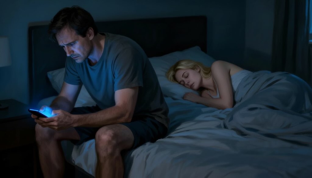 Casal sem conexão sexual em função da Disfunção Erétil Induzida por Pornografia.